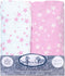 Frenchie Mini Couture Fitted Crib Sheets 100% Woven Cotton Fits Toddler Mattress, Pink Stars, 28