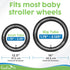 EcoEarth Inner Tube Tire Replacements, Two 16” x 1.75/2.125 & One 12.5” x 1.75/2.25 for Jogging Stroller, Compatible w/All Brands: BoB Revolution Flex/Pro/SE/SU, Graco, Go Jogging & More