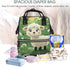 OUSIKA Backpack Daypacks Cute Cartoon Sheep Print Diaper Bag Multifunction Laptop Travel Large Nappy Bag, Black, One