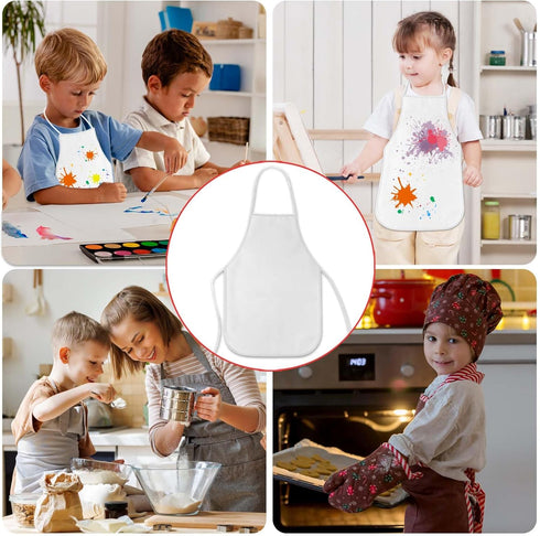 KUUQA Kids Art Aprons - Bulk Painting Smocks for Craft Home Kitchen Classroom