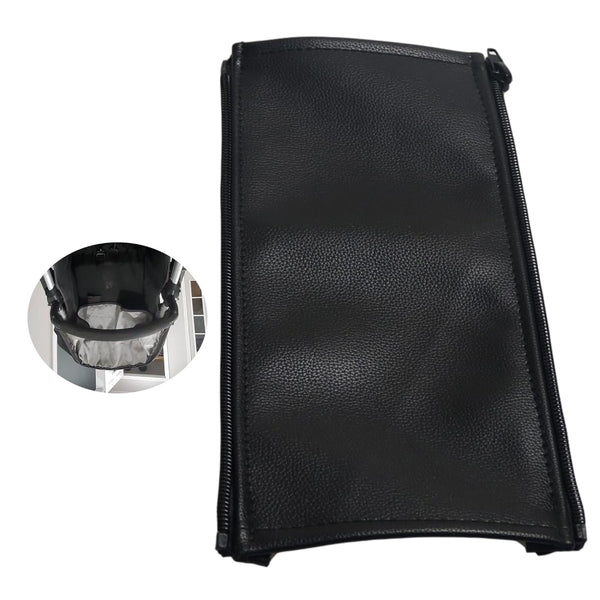 Baby Stroller Leather Armrest Handle Cover for Uppababy Vista V1/V2, Protective Bumper Sleeve (Black)