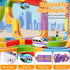 Set 3D 360 3-12 55PCS Electric Train for Kids, Infinity Racer Snap-Fit Cube Track Toy, DIY STEM Rail Cube Monorail