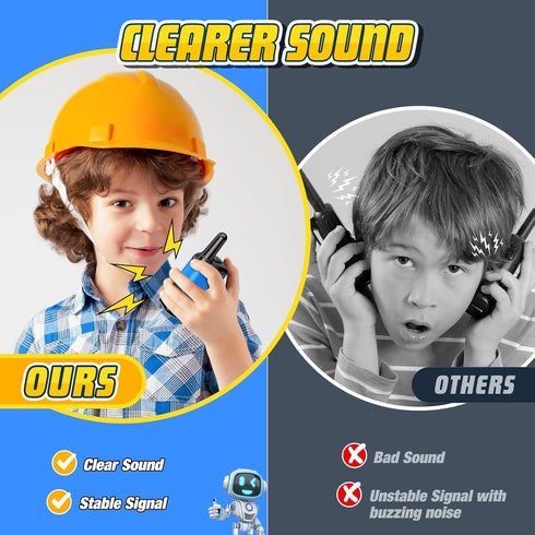 Kids Walkie Talkies Toys for Boys - comedyfun Mini Robots 2 Pack, Birthday Gifts for Ages 3-10 Outdoor Games
