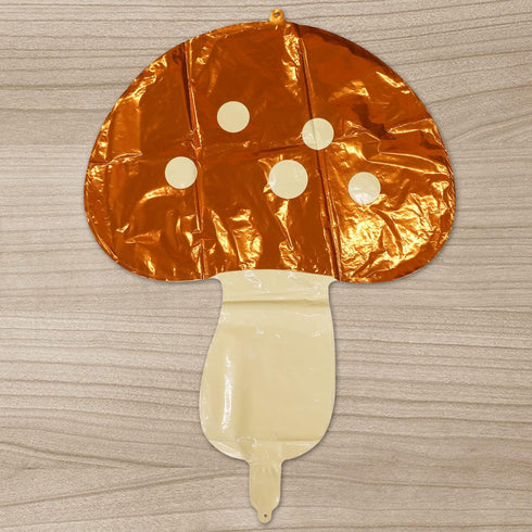Sliverdew 31'' Balloons,3 Mushroom Pcs Brown Mushroom Party Decorations Mushroom Foil Balloons Fairy Theme Birthday