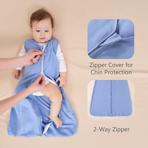 0-6 100% 3 Pack 0.5 Baby Sleep Sack Months, Cotton Sleeping Sack for Newborn and Infant, Baby Wearable Blanket, Tog