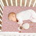 Sheet,52x28IN Pfrewn Christmas Crib Sheets for Boys Girls Pine Tree Branches Snowflakes on Pink Fitted Crib Sheet Fits