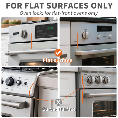 Toddler Safety Oven Lock - Easy Installation for Parents (Black)