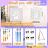 ajepon 4 Pack 5-8, (8X8inch) Paint by Numbers Kit for Kids with Frame - Animals Paint by Number for Kids, Space Animals