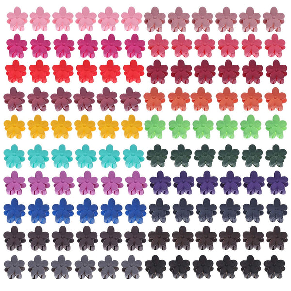 inSowni 120 Pack Flower Mini Hair Claw Clips, Small Bang Barrettes for Baby Girls, Toddlers, Teens