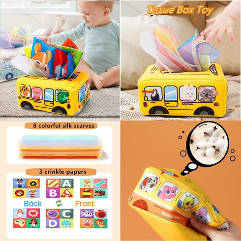 Etyat 6-12 1 0-3, Set Baby Toys Months, Montessori Toys for Year Old, Silicone Pull String Teether Toy, Stacking