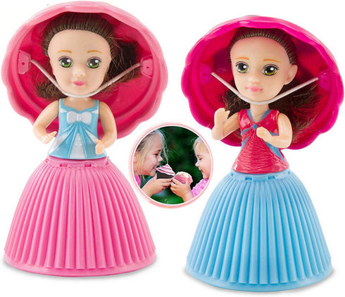 6PCS Mini Beautiful Cake Doll Toy, Surprise Transforming Scented Princess Dolls Gift Set for 3 Year Old Girls