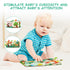 Vicloon Soft Baby Books Toys, 3D Touch and Feel Crinkle Cloth Book for 0-3 Year Old, Educational Learning Toy