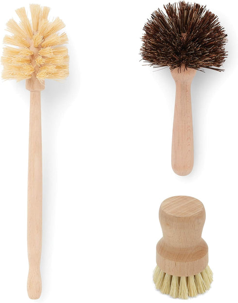 Fox Run Kitchen Brush Set of 3, Pot, Dish, and Bottle Scrub
