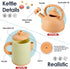 BUYGER Pretend Play Kitchen Accessories Set, Cookware Pots and Pans Cooking Utensils Playset for Kids