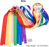 ANCIRS 2 Pack Rainbow Hand Kites, Plastic Dancing Ribbon Streamer Wand for Indoor Outdoor Party Play