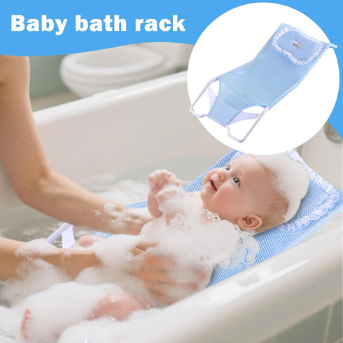 Generic Bathroom Shower Support Seat Pad,Baby Bath Support Net Mesh Adjustable Antiskid Bathing Net Cushion Comfortable