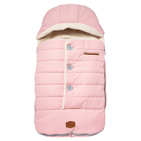 JJ Cole Bundle Me Winter Toddler Car Seat Cover and Bunting Bag - Urban Weather Resistant Baby Carrier Cover, Blush Pink