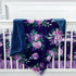 TANOFAR Baby Blankets, Purple Floral Minky Toddler Blanket for Boys Girls, 30 x 40 in