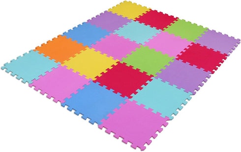 meiqicool Color20pcs EVA Foam Puzzle Play Mat for Baby - Non Toxic Interlocking Soft Floor Tiles - Kids Toddler Infant
