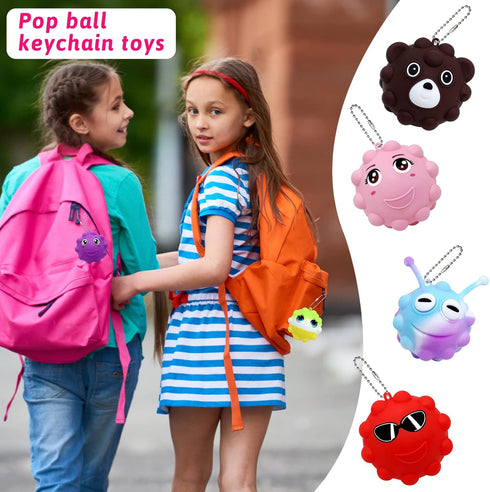 30 Pack Kids,3D Animal Pop Balls Party Favors for Pop Balls Fidget Toys,Birthday Gifts for Boys & Girls,Goodie Bag