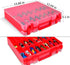ALCYON Double Sided Toy Storage Organizer Case for Hot Wheels, Matchbox Cars, Mini Toys, 48 Compartments - Red