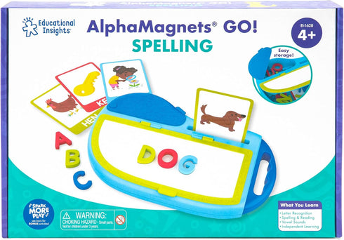 Educational Insights AlphaMagnets GO! Spelling Activity Set, 73 Pieces Gift for Toddlers Ages 4+
