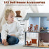 5 1: 12 Set Silipull Pcs Scale Wooden Dollhouse Furniture Miniature Wood Bedroom Furniture Wooden Dollhouse Accessories