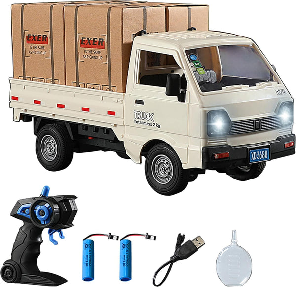 1:16 Scale RC Crawler Kei Truck, RC Transport Pickup Truck with Light