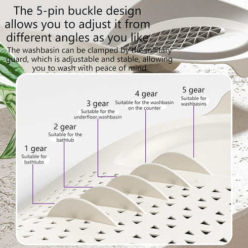 PANGBOER Ergonomic Bath Seat with Drain Hole Portable Design for Infant Daily Pp Washing Bathtub Newborns Washing Tool