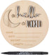 Giantree Baby Announcement Sign, Wooden, 15x14.7cm/5.9x5.78inch, 'Hello World', Rustic, Round, Stars, Name Sign