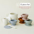 Set 12 Set Marlowe & Co Silicone Tea Play for Children, Piece Dishwasher Safe Tea Gift for Toddlers (Cream Multi Mix)