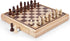 VAMSLOVE 13" Chess Chinese Checkers 2 in 1 Wooden Board Game Set with Pieces Storage Drawer, Bonus Marbles for Birthday