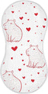 decor gift Cotton Muslin Cotton Burp Cloths Easy Care Cartoon Capybaras Red Hearts White