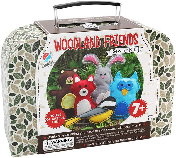 Woodland Animals Kids Sewing Kit, Educational Arts & Crafts Gift for Ages 7 to 13