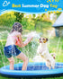 0.58 mm Summer (67in, Peteast Splash Pad for Dogs & Kids - Anti-Slip Dog Pool for Large Dogs, Thickened Durable Outdoor