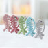 3D Fish Teething Toys for Babies 0-6 Months, 100% Silicone Teether Ring for Teething Relief (Pink)-Bebe