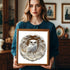 300 3D Decor13.3in Wooden Puzzles Adults Pieces, White Owl Animal Shaped Wood Puzzle with Unique Paper Carved Effect