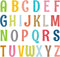 DECOWALL DS8-1701A Uppercase Alphabet ABC Letter Kids Wall Stickers - Peel and Stick Removable Wall Decals