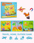 Magnetic Puzzles for Toddlers 2-4, Travel Dinosaur Activities Toy Wooden Jigsaw Puzzles Book for Kids 1-5