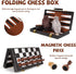 3 1 Set Backgammon Set, 15" Set, in Magnetic Chess & Checkers Board Game Wooden Folding Chess Board, Tournament