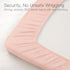 100% 2 Pack 52x28 Inches Organic Cotton Muslin Baby Fitted Crib Sheets Cream&Muted Pink, Ultra Breathable and Soft