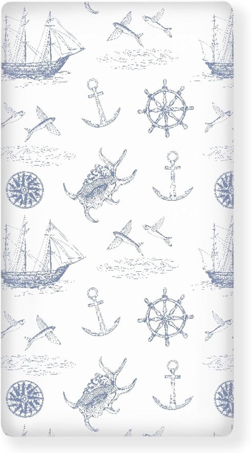 Winpema Yachts Seagoing Vessel Fitted Crib Sheet Nautical Style Baby Crib Sheet Fit