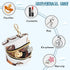 PYBUG Coffee Bean Round Pacifier Storage Case, Polyester & TPU Lined with Hook Buckle, Pacifier Container Box for Baby