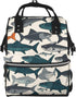 DWVTSLH fish Diaper Bag Backpack Multifunction Nappy Bags Waterproof Mummy Backpack Large Capacity