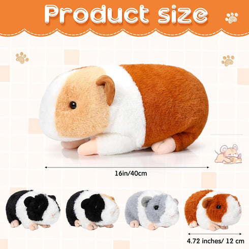 5 16 Inch 4 Jenaai Pcs Plush Guinea Pig Stuffed Animals Mama Guinea Pig with Cute Plushie Babies Soft Animals Pillow