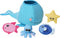 Manhattan Toy Neoprene Whale 5-Piece Floating Spill n Fill Bath Toy with Quick Dry Sponges