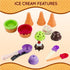 Kids Ice Cream Toy Set - Pretend Play Sweet Treats Ice Cream Parlour Dessert Accessories