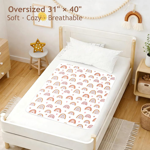 31"x40" ROCCED Baby Bed Pad Waterproof Washable Reusable Large Toddler Mattress Protector Incontinence Pads Sheet Cover