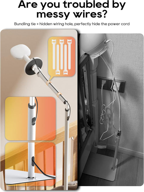 SAPESEHE Floor Stand Suitable for Nanit Baby Monitor, Holder Mount with Adjustable Height and Stable Base (Camera not