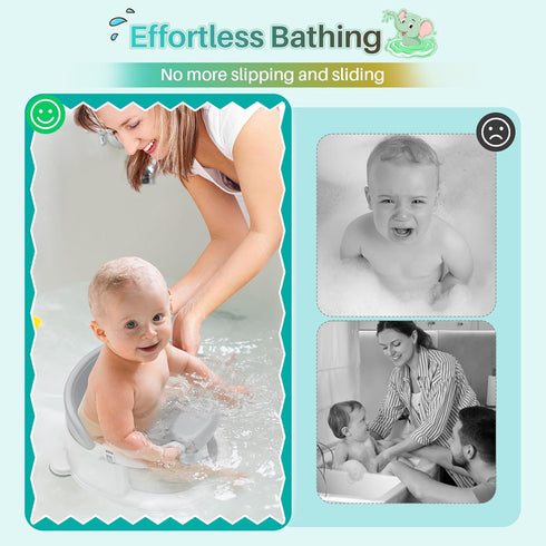 Inaya (4 Pack) 6-24 Baby Proofing Door Knob Cover & Baby Bath Seat for Babies Months